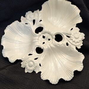 Elegant White Ceramic Decorative Dish
